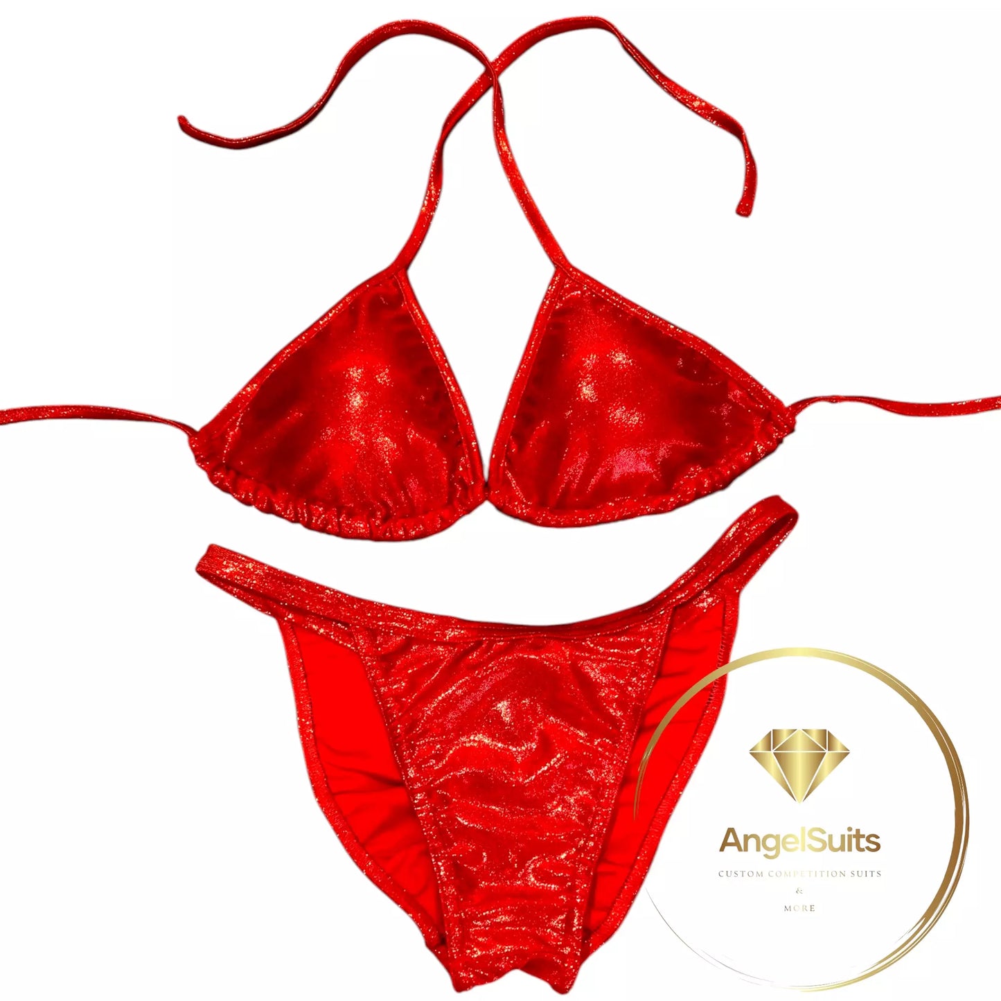 Bikini Fit Model NPC - IFBB proleague, rosso mist, triangolo II-S , slip fit model S