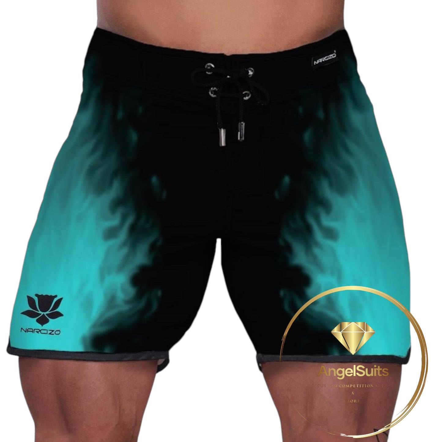 MAN PHYSIQUE SHORT RICARDO'S ACQUA FLAME 17 POLLICI
