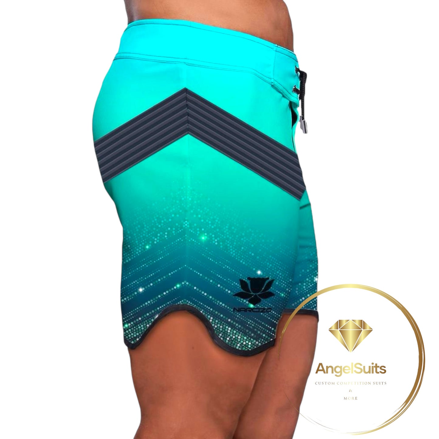 MAN PHYSIQUE SHORT CRYSTALLIZED - TURQUOISE PHANTOM 17 POLLICI