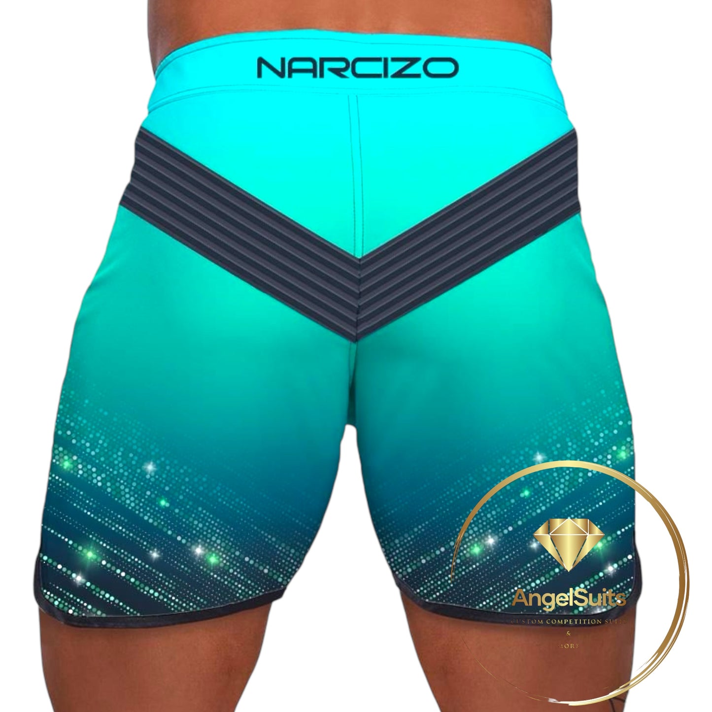 MAN PHYSIQUE SHORT CRYSTALLIZED - TURQUOISE PHANTOM 17 POLLICI