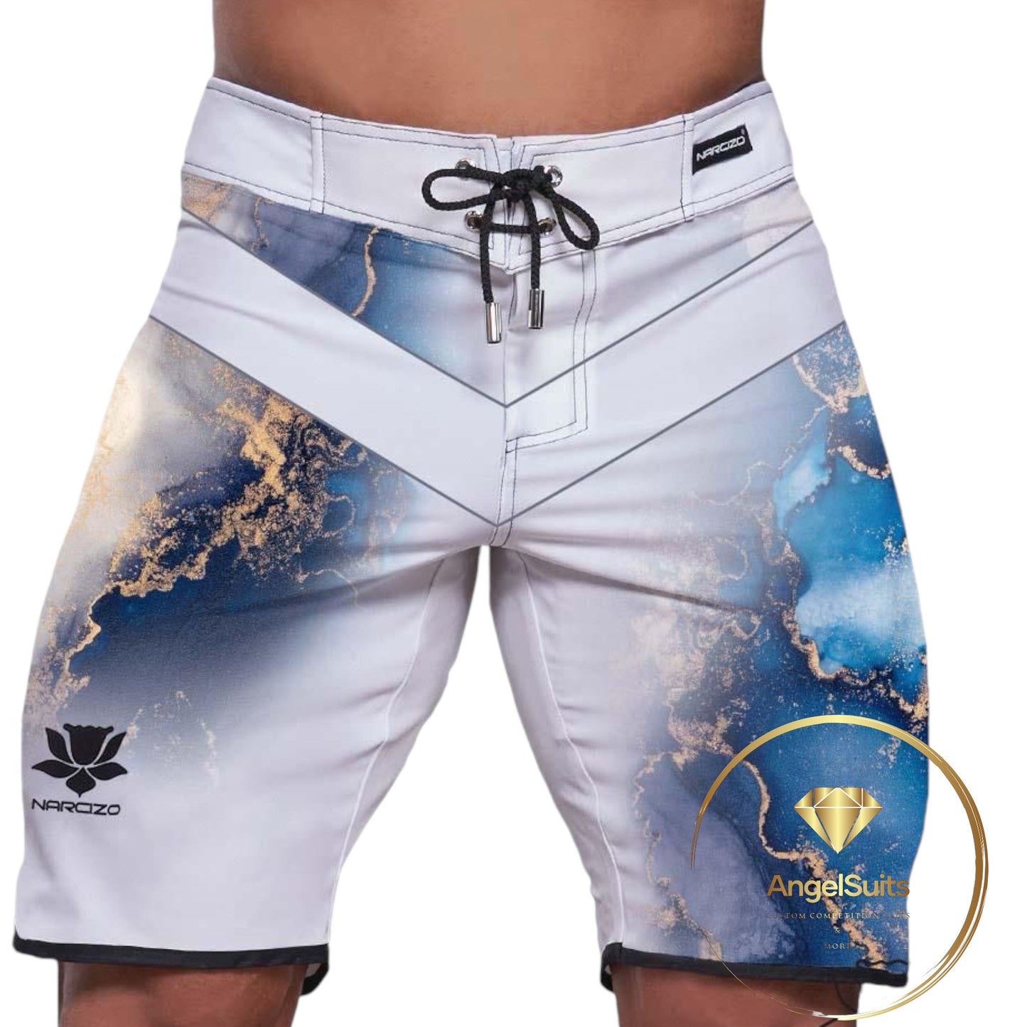 PANTALÓN CORTO HOMBRE MÁRMOL AZUL 19 PULGADAS