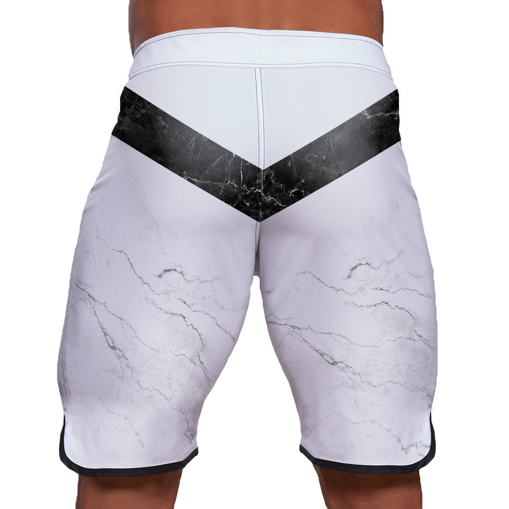 MAN PHYSIQUE SHORT WHITE MARBLE