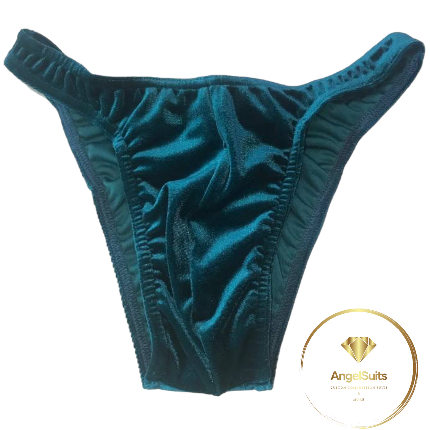 MEN'S CLASSIC BRIEFS WITH PETROLEUM GREEN CHENILLE PLICA