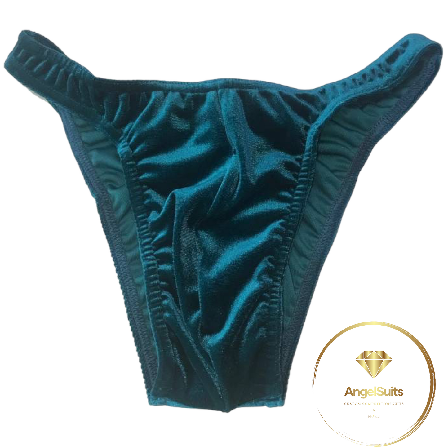 SLIP UOMO CLASSIC CON PLICA CINIGLIA VERDE PETROLIO