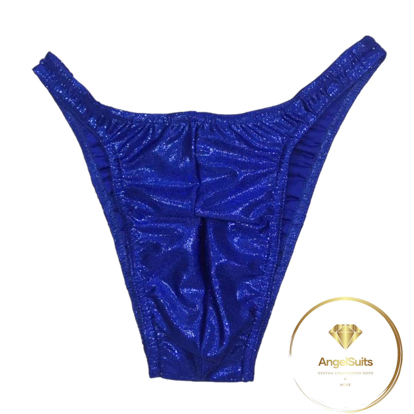 SLIP DE HOMBRE CLÁSICO CON PLICA AZUL REAL BRILLO