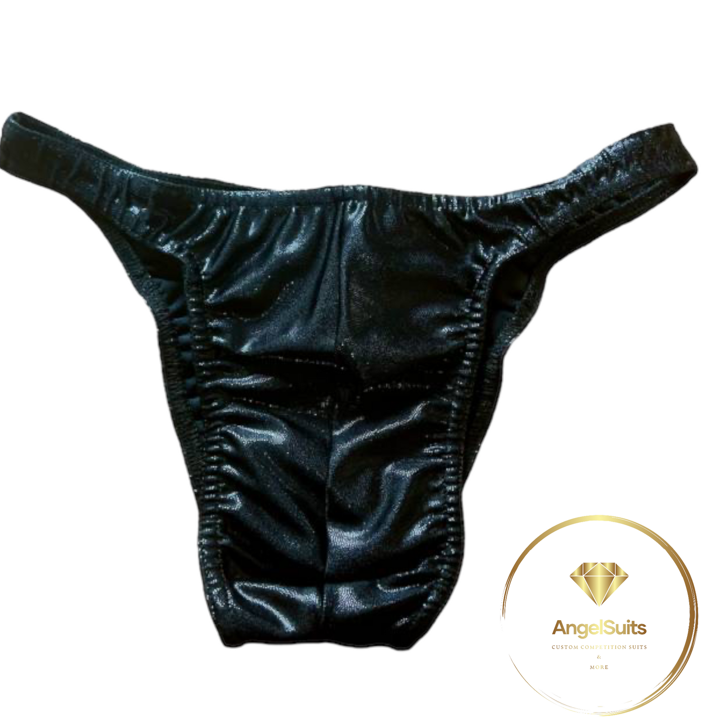 SLIP UOMO CLASSIC CON PLICA NERO LUCIDO