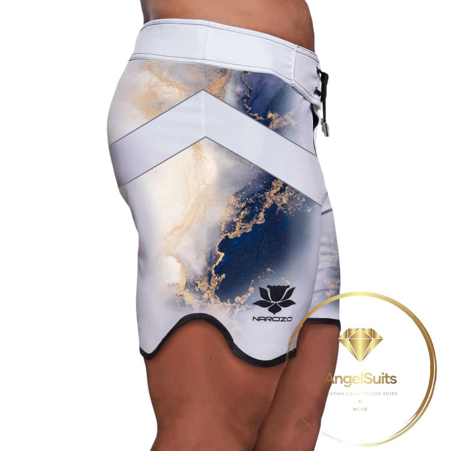 MAN PHYSIQUE SHORT BLUE MARBLE 17 POLLICI