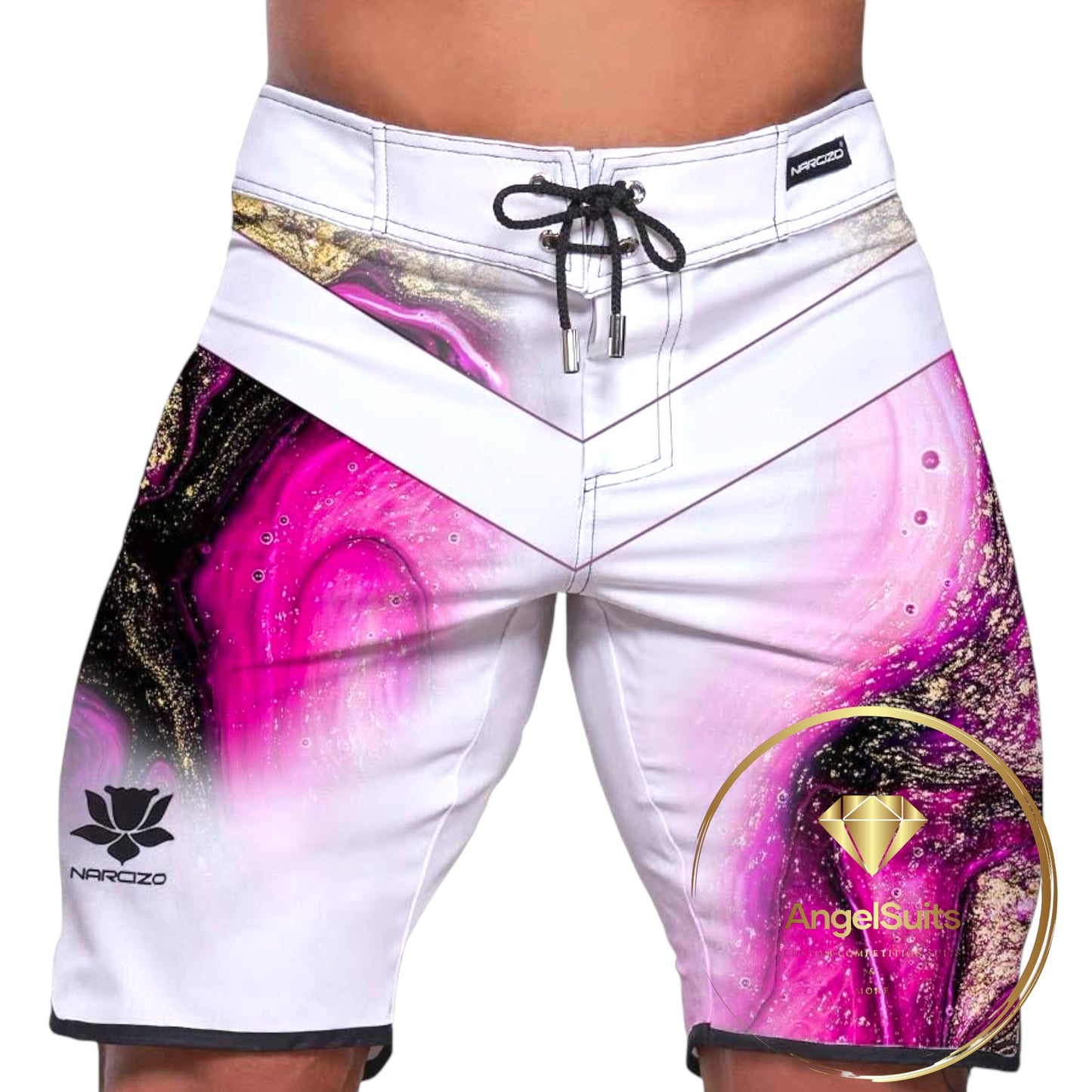 MAN PHYSIQUE SHORT PURPLE MARBLE 19 POLLICI