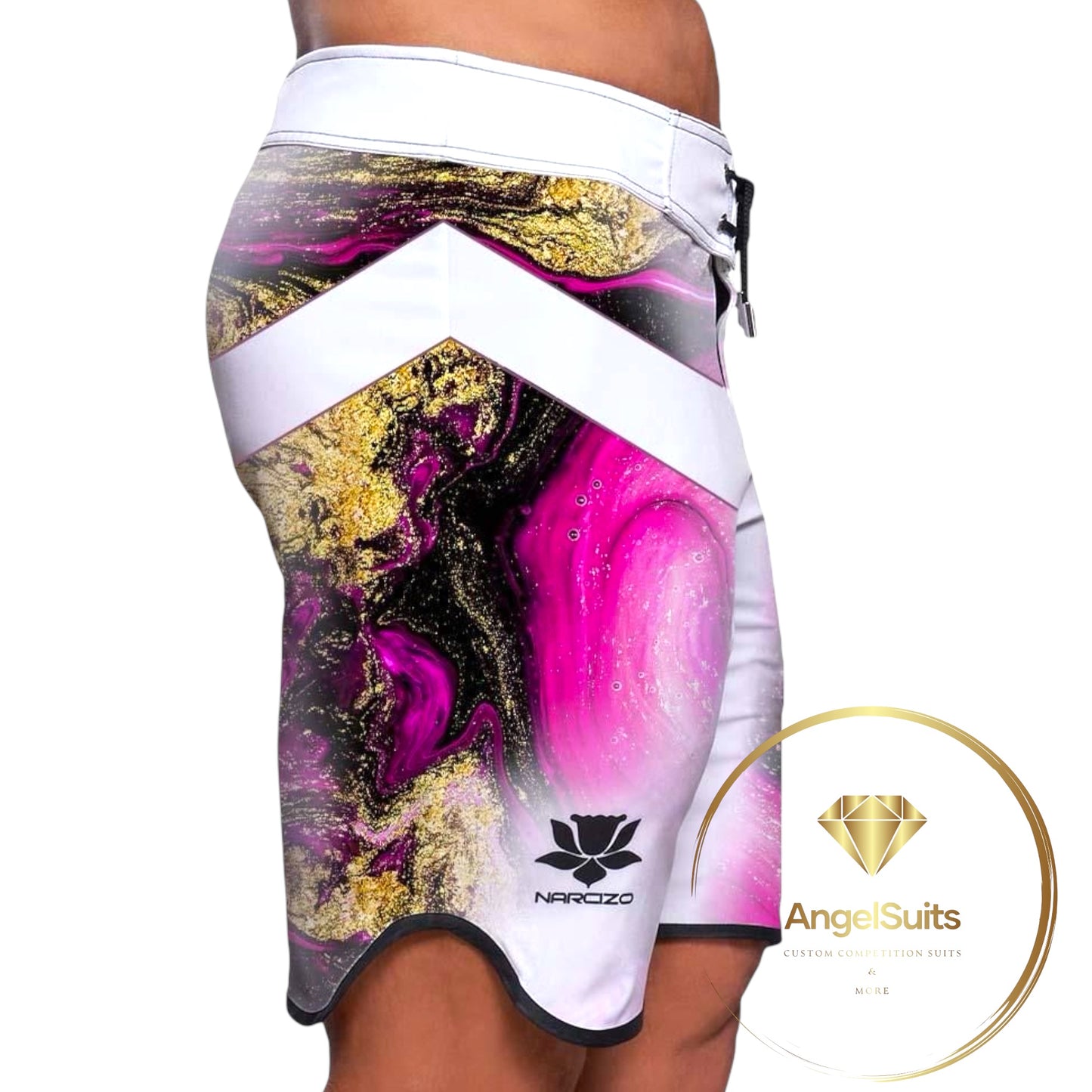 MAN PHYSIQUE SHORT PURPLE MARBLE 19 POLLICI