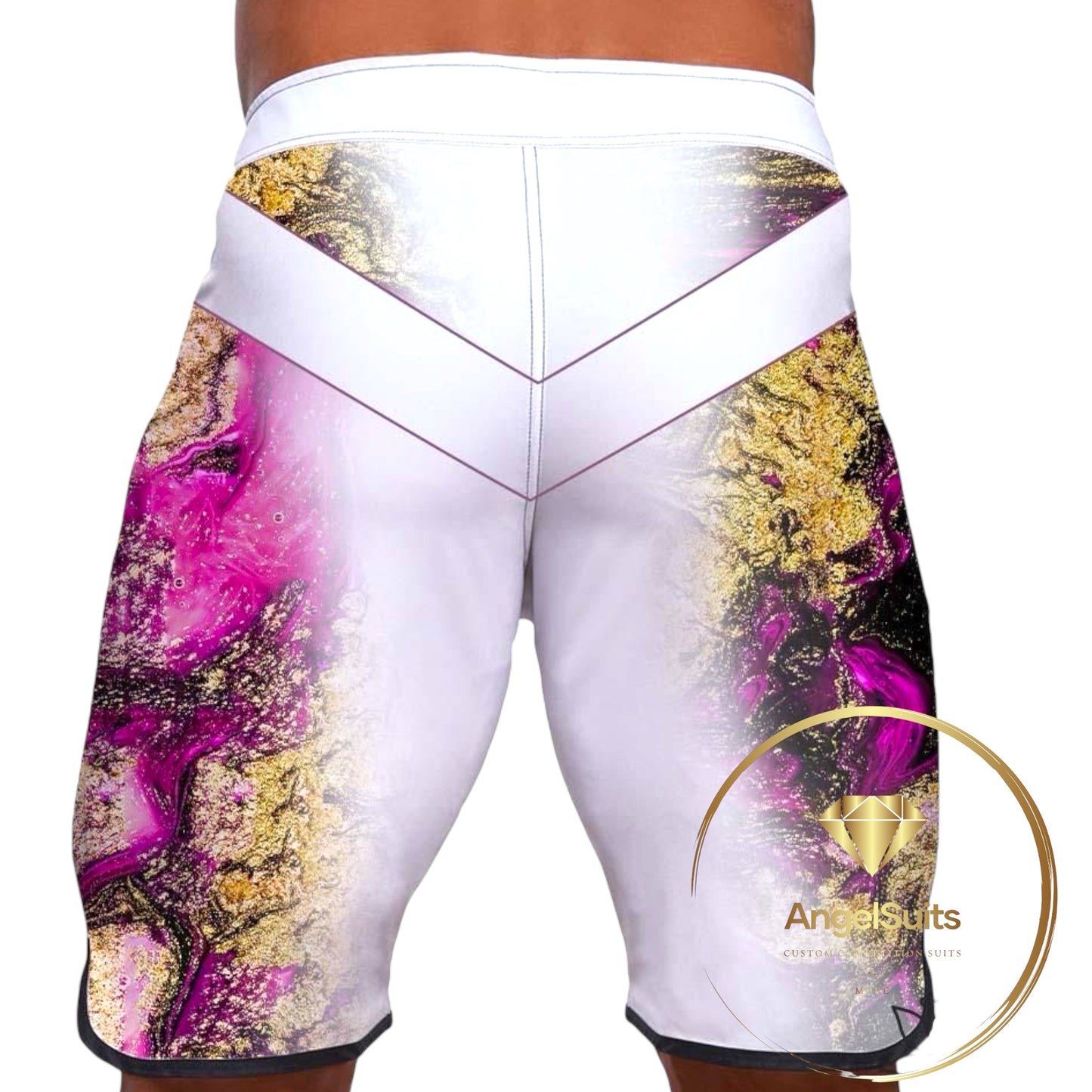 MAN PHYSIQUE SHORT PURPLE MARBLE 19 POLLICI