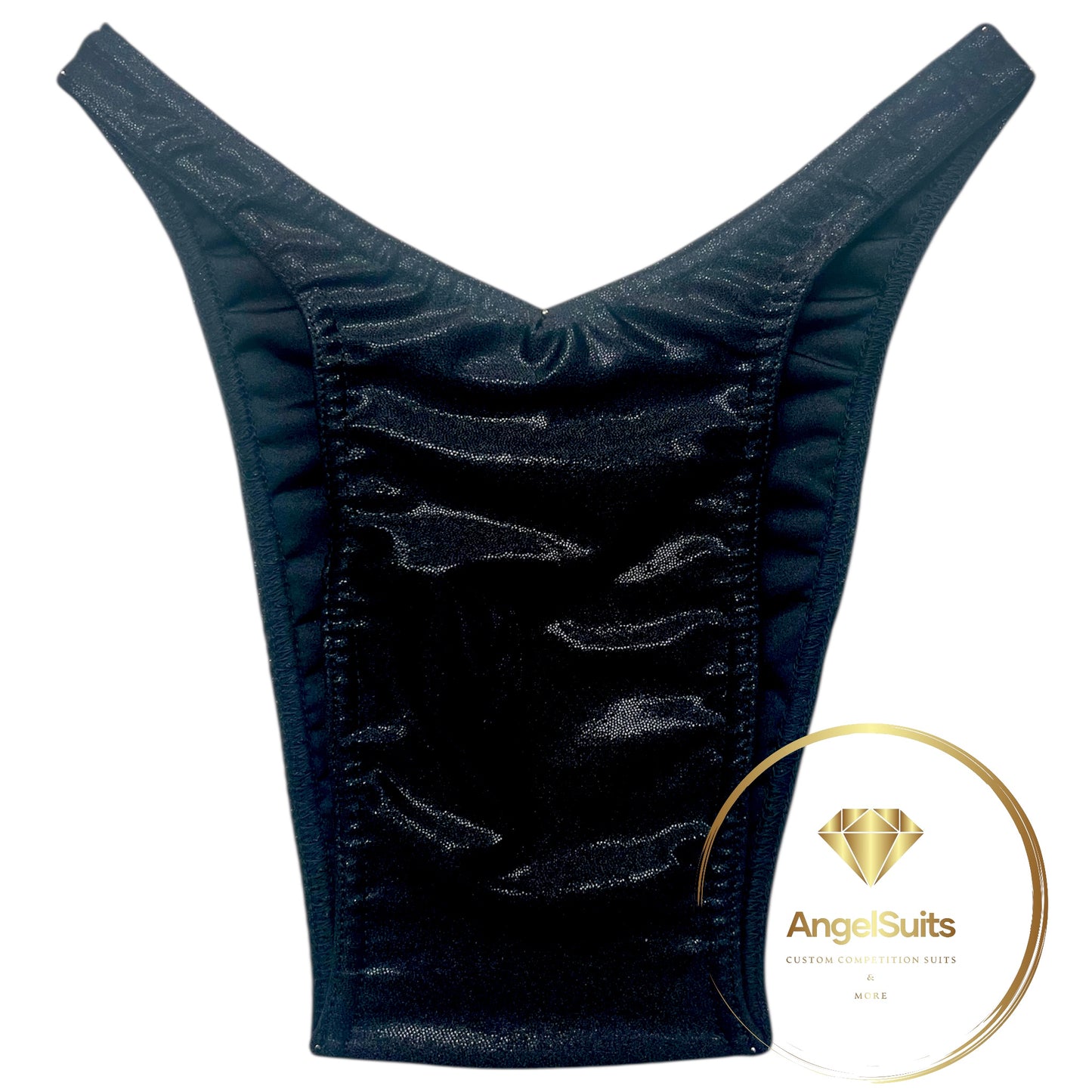 SLIP UOMO PRO V CON PLICA NERO LUCIDO