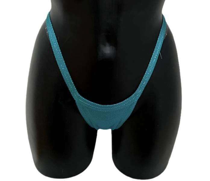 Slip Bikini Ufront Vback Pro Cut teal hologram